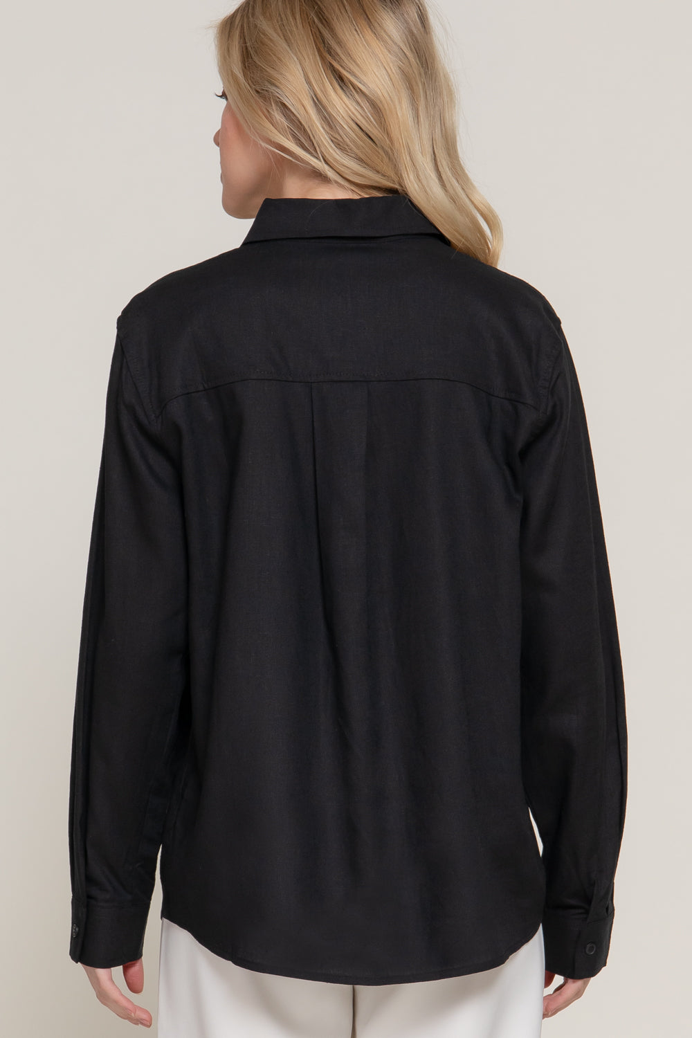Easy Does It Linen Shirt, Black
