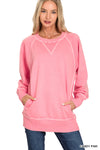 Pigment Dyed French Terry Pullover with Pockets