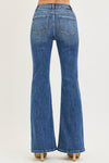 Risen Tummy Control High Rise Flare Jeans with Front Seam Detail