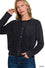 5 Button Sweater Cardigan - Black
