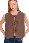 Tie Front Sweater Vest