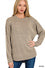 Curved Hem Two-tone Sweater