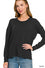 Viscose Double Seam Sweater, Black