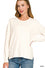 Viscose Double Seam Sweater, Ivory