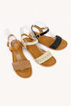 Crochet Knitted Strap Sandals Tan