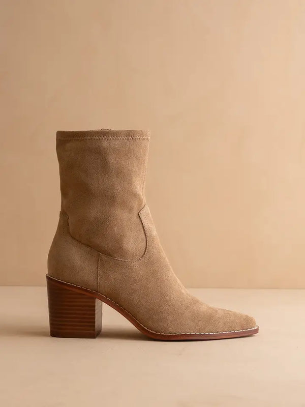 The Vienna | Latte Sleek Ankle Hugging Bootie