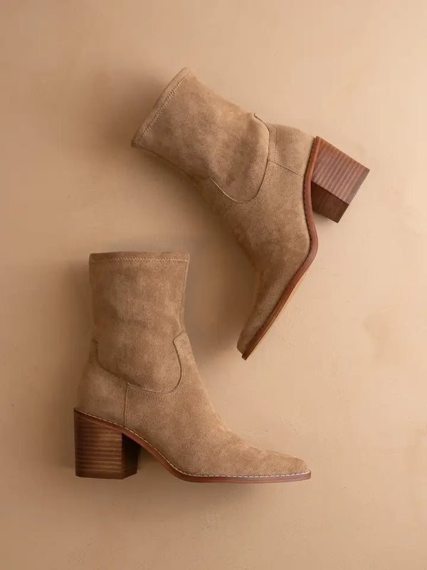 The Vienna | Latte Sleek Ankle Hugging Bootie