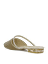 Turnon Velvet Diamante Detail Flat Mules