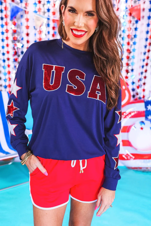 USA Sequin Star Top