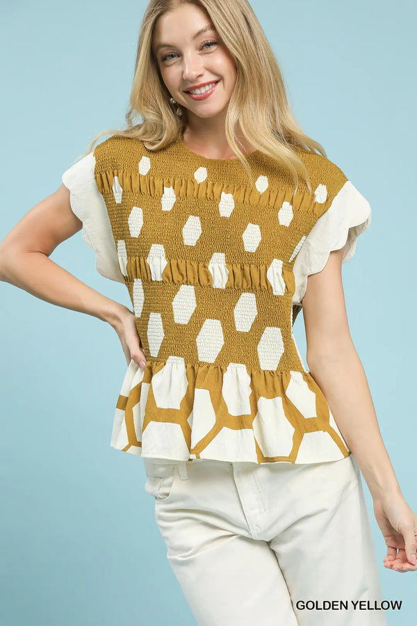 Golden Hour Peplum Top