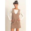 V-Neck Sleeveless Knit Mini Dress - 2 Colors