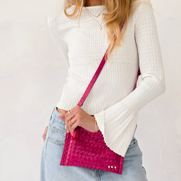 Veda Woven Crossbody and Clutch Bag