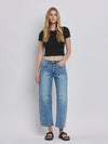 High Rise Barrel Leg Jeans Vervet