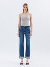 High Rise Cuffed Straight Jeans Vervet