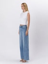 High Rise Seam Detail Palazzo Jeans Vervet