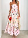 Vintage Long Sleeveless Floral Cami Dress