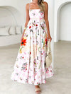 Vintage Long Sleeveless Floral Cami Dress