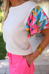Wander The Town Flutter Sleeve Top