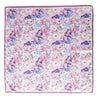 Watercolor Floral Pattern Printed Square Silky Satin Bandana Scarf