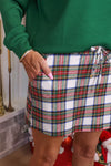 White Plaid Skort