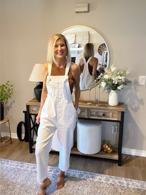 Woven Knot Strap Overalls