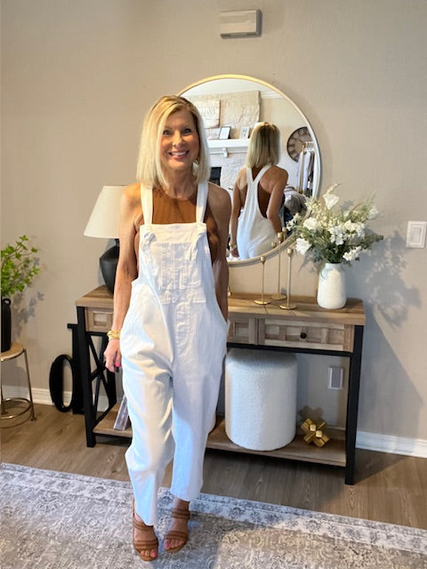 Woven Knot Strap Overalls