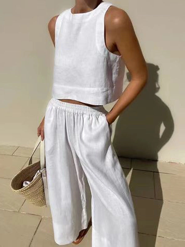 White Pant Set