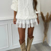 Lace Pleated Ruffled Mini Skirt - 2 Colors