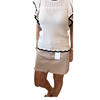 Zenana Acid Washed Frayed Hem Skirt