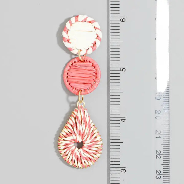Riviera Raffia Teardrop Earrings
