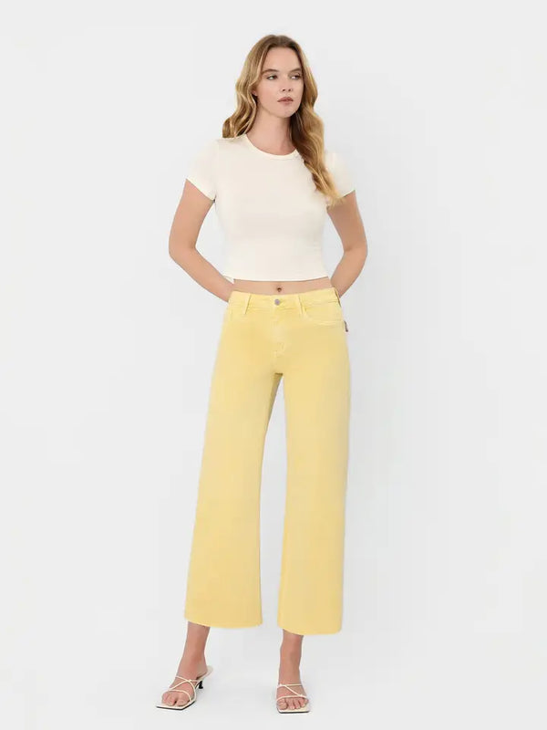 Sunny Days Wide Leg Crop Jeans