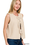 Tie Front Sweater Vest