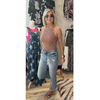 Zenana High Rise Straight Raw Hem Cropped Denim Pants