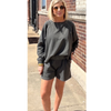 Zenana Short Set - Long Sleeved Pullover Top with Shorts - 3 Colors