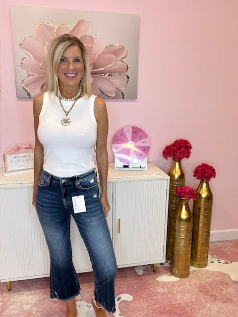 Kick Crop Flare Denim Jeans