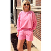 Zenana Short Set - Long Sleeved Pullover Top with Shorts - 3 Colors