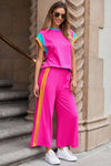 Color Block Detail Two-piece Outfit