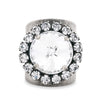 TOVA - Jacci Ring in Antique Silver / Clear