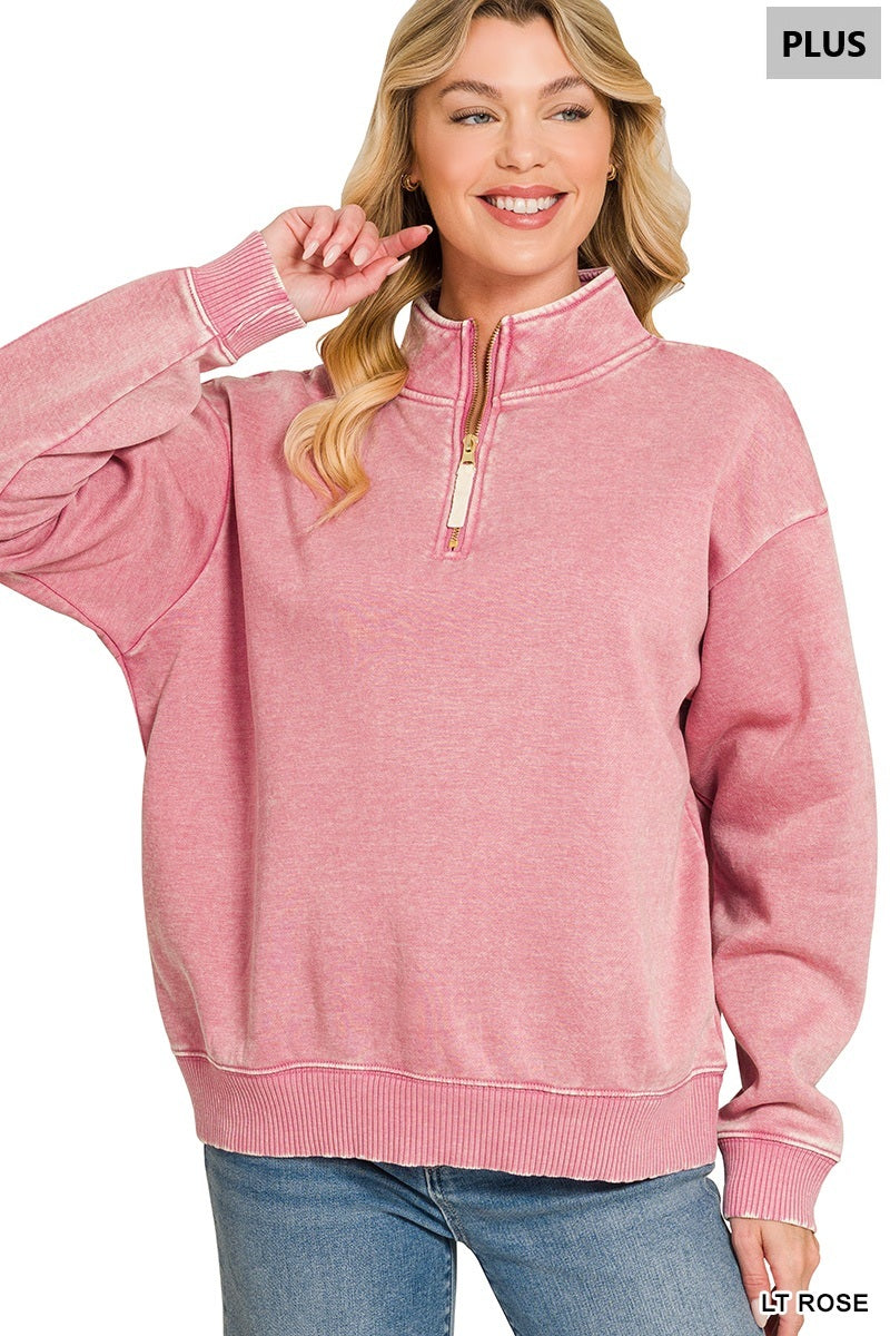 Free Spirit Half Zip Top, Two Colors