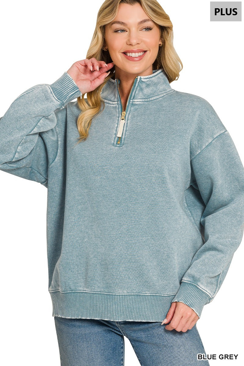 Free Spirit Half Zip Top, Two Colors