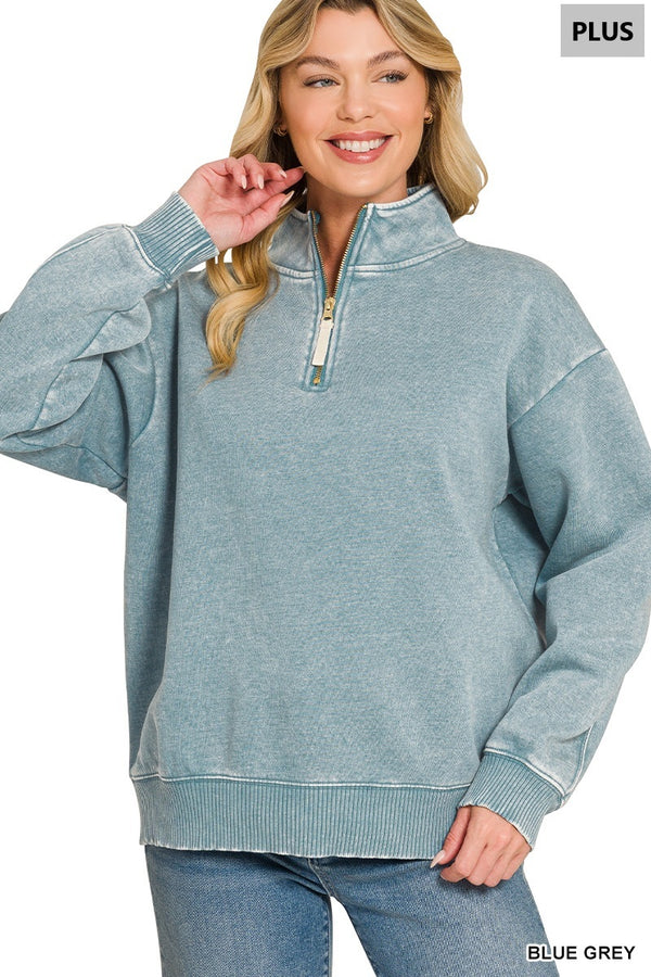 Free Spirit Half Zip Top, Two Colors