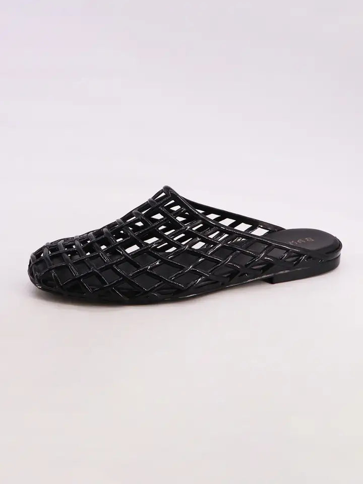 Barely There Jelly Slides, Black