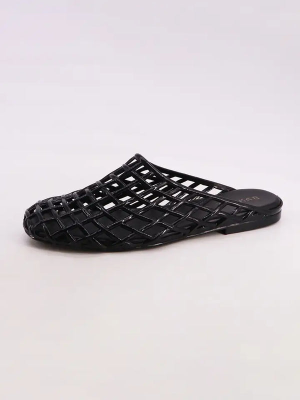 Barely There Jelly Slides, Black