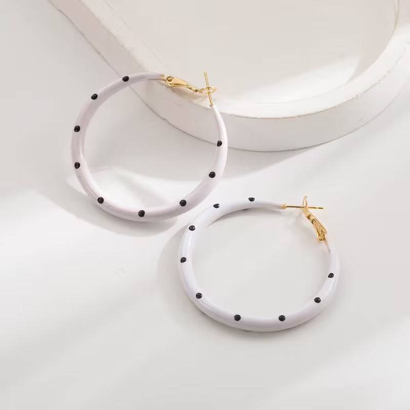 Spot On Earrings, White