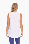 Notched Sleeveless Flowy Tank Top - 2 Colors