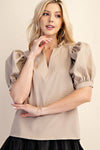 Beige & Beautiful Ruffle Top
