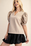 Beige & Beautiful Ruffle Top