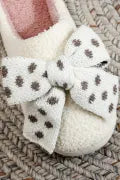 Cozy Dot Bow Slippers