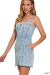Spaghetti Strap Exposed Seam Dress