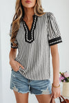 The Sweet & Simple Stripe Blouse, Black